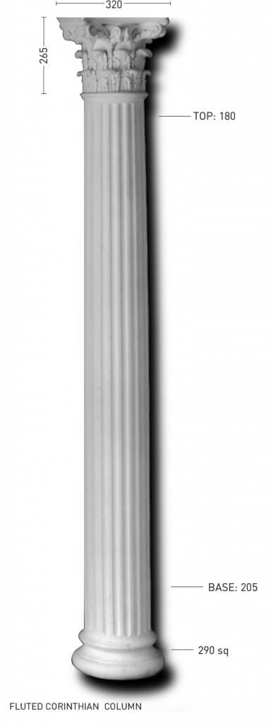 Fluted Corinthian Column - Thomas & Wilson London Cornicing Coving Plasterwork