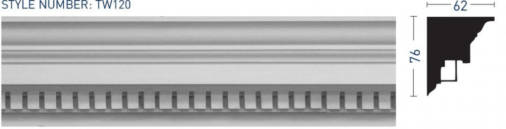 Enriched Cornice TW120 - Thomas & Wilson London Cornicing Coving Plasterwork