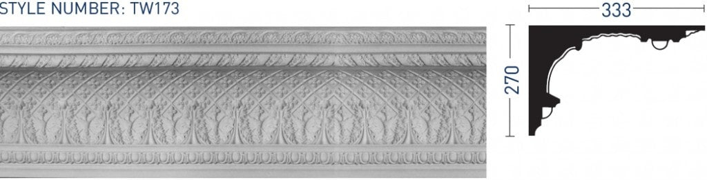 Enriched Cornice TW173 - Thomas & Wilson London Cornicing Coving Plasterwork