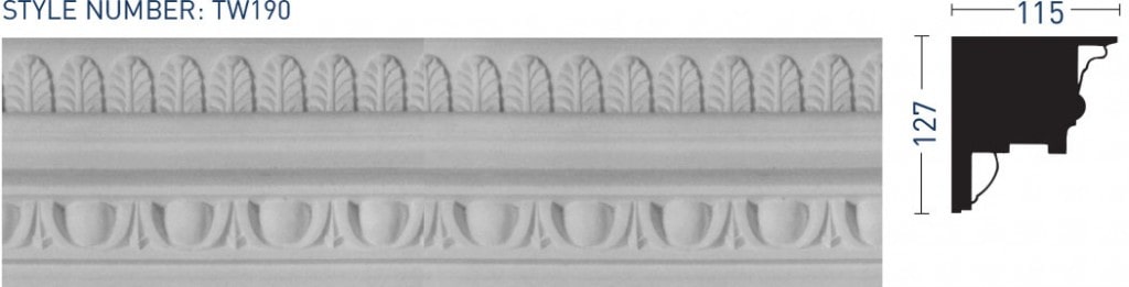 Enriched Cornice TW190 - Thomas & Wilson London Cornicing Coving Plasterwork
