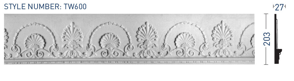Wall Frieze TW600 - Thomas & Wilson London Cornicing Coving Plasterwork